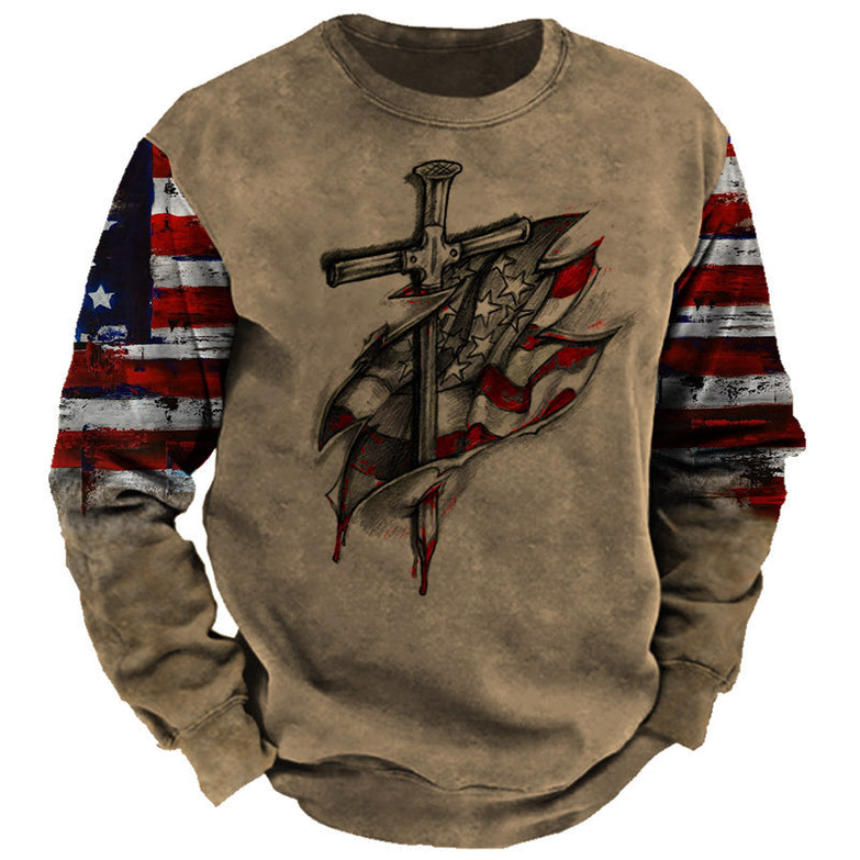 Men's Street Sports Fashion Round Neck Sweater