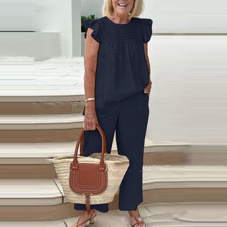 Sleeveless Top Two-piece Pants Suit Women