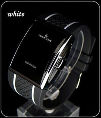 Electronic Watch Male Led Silicone Square Korean Student Sports