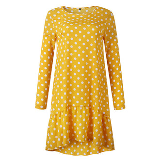 Irregular mid-wave dot dresses