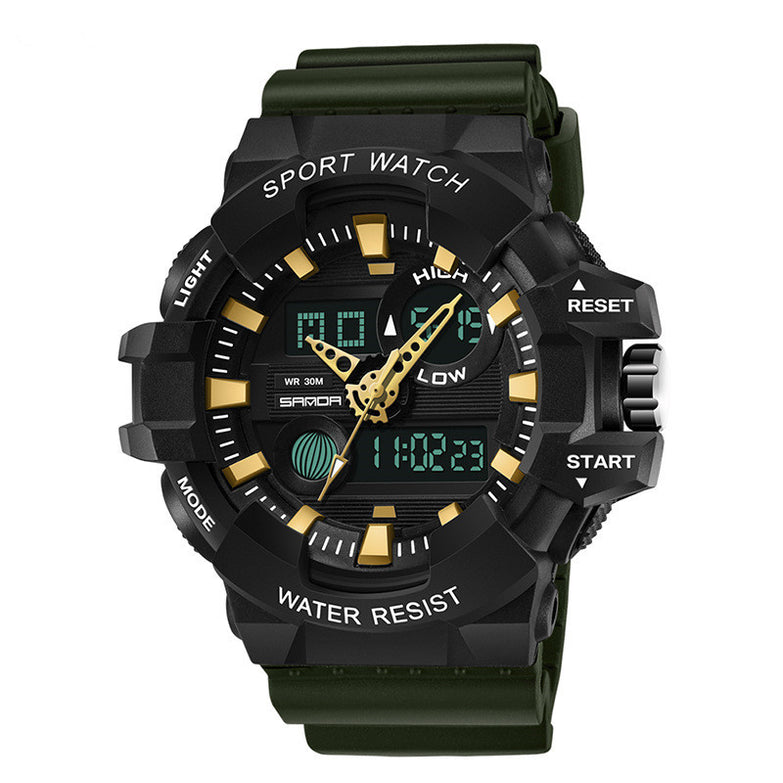 Waterproof men's electronic watch