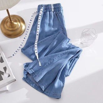 Jeans Women's Summer Thin High Waist Drooping