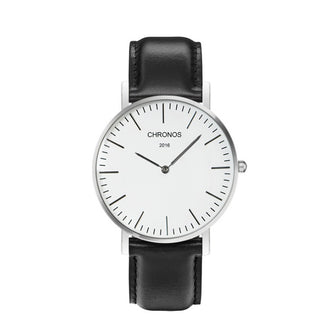 CHRONOS Watch Nylon Knitted Watchband Two Needle Cloth Button Couple Watch