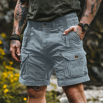 Summer Overalls Pants Men's Casual Pants Multi-pocket
