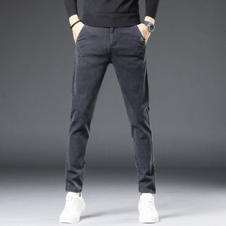 Trendy All-match Men's Pants Slim-fit Straight Pants Men