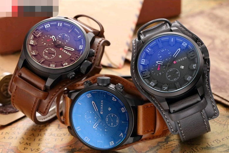 Men's large belt sports watch popular big dial men's watch