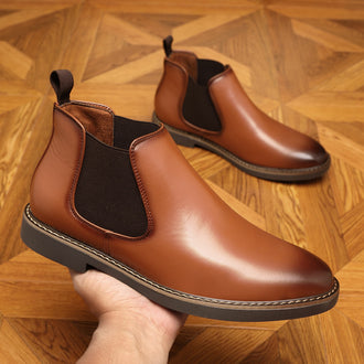Autumn And Winter Plus Size Chelsea Boots Double Elastic
