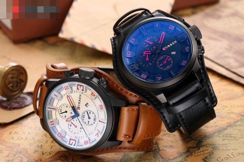 Men's large belt sports watch popular big dial men's watch