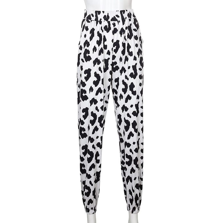 Cowboy printed bouquet feet pants women thin