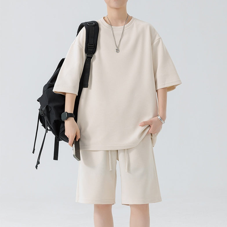 Men's Round Neck Quick-drying Breathable Loose Leisure Suit
