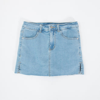 Women's split denim skirt pants