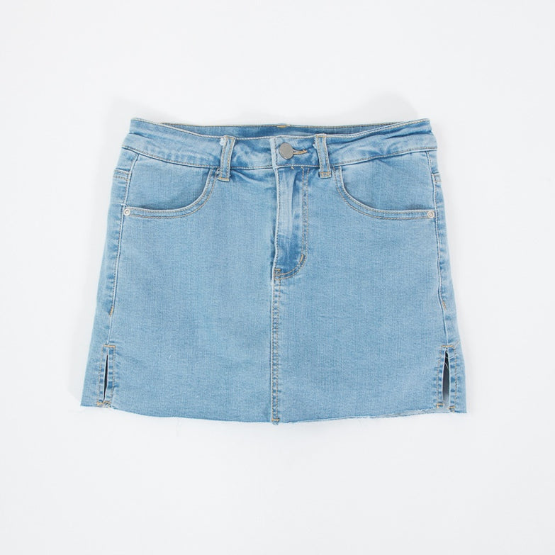 Women's split denim skirt pants