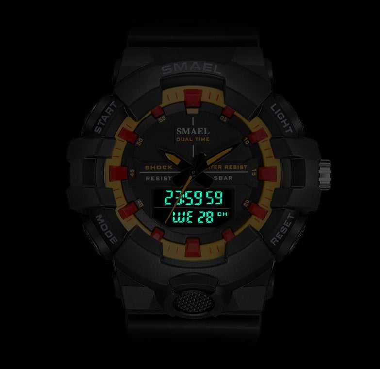 Sports Dual Display Men's Calendar Watch
