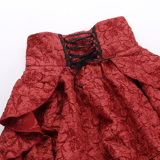 Patchwork Hip Skirt Elegant Slim High Waist Lace-up Waist-controlled Trailing Skirt Women