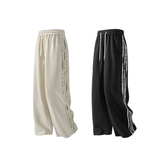 Retro Side Stripes Draped Pants Men