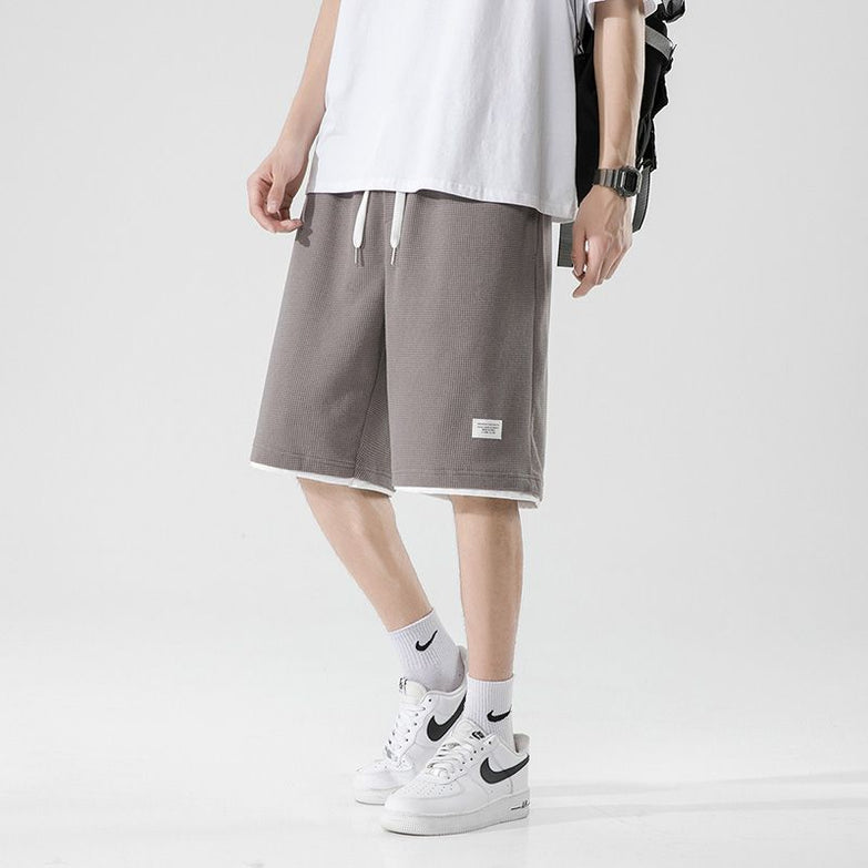 Men's Summer Casual Loose Sports Waffle Shorts