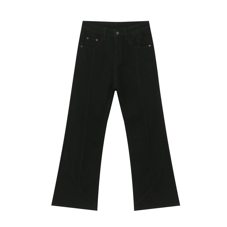 Black Weila Jeans Men's Loose Straight American Style
