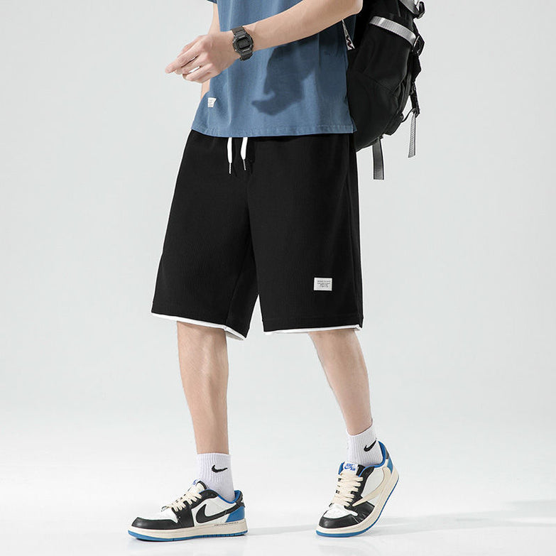 Men's Summer Casual Loose Sports Waffle Shorts