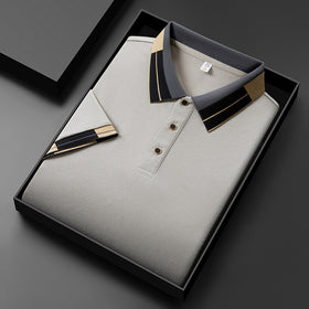 Men's Casual All-matching Summer Lapels Short Sleeve