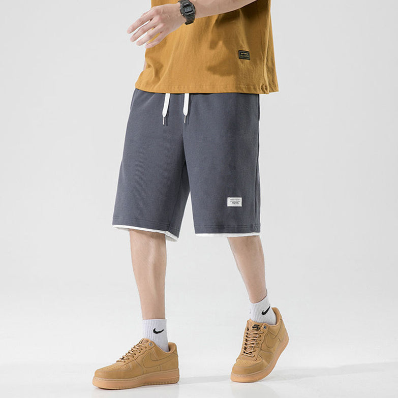 Men's Summer Casual Loose Sports Waffle Shorts