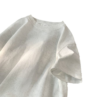 Stone Washed Ice-feeling Tencel Cotton Ice Silk Short Sleeve T-shirt