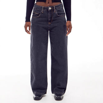 American Casual Denim Printing Loose Pockets