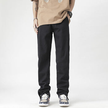 Fashion Men Loose Elastic Straight-leg Pants
