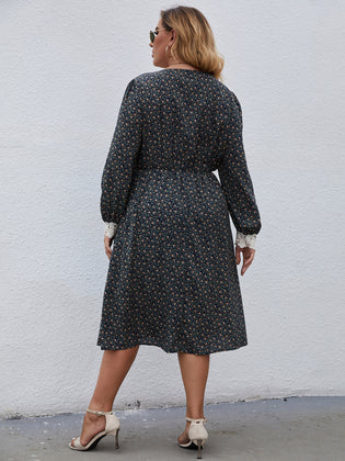 Autumn Winter Women Dresses XL-5XL Plus Ladies Lace Skirt