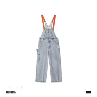 Jumpsuit Suspender Men's Business Shirt Wide Leg Pants