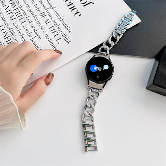 Smart Watch Wristband Single Row Denim Chain Metal