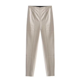 High Waist Slimming Skinny Leather Pants Women