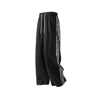 Retro Side Stripes Draped Pants Men